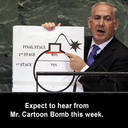 Expect to hear from Mr. Cartoon Bomb this week.