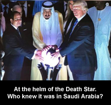 At the helm of the Death Star. Who knew it was in Saudi Arabia?