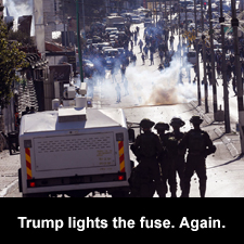 Trump lighst the fuse. Again.