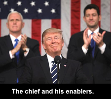 The chief and his enablers.