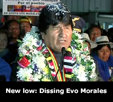 New low: Dissing Evo Morales