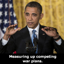 Measuring up competing war plans