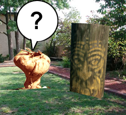 Tubey and the stump in the courtyard.