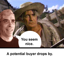 A potential buyer visits.