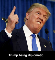 Trump being diplomatic