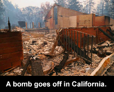 A bomb goes off in California.