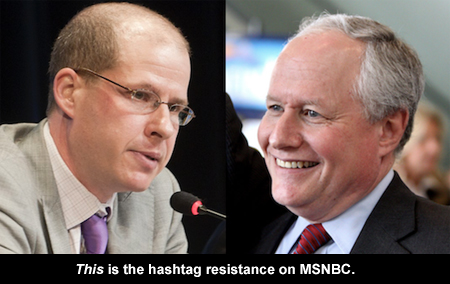 This is the hashtag resistance on MSNBC.
