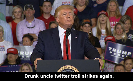 Drunk uncle twitter troll strikes again.