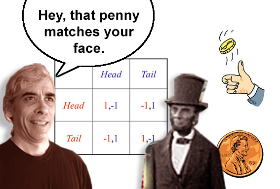 Hey, that penny matches your face.