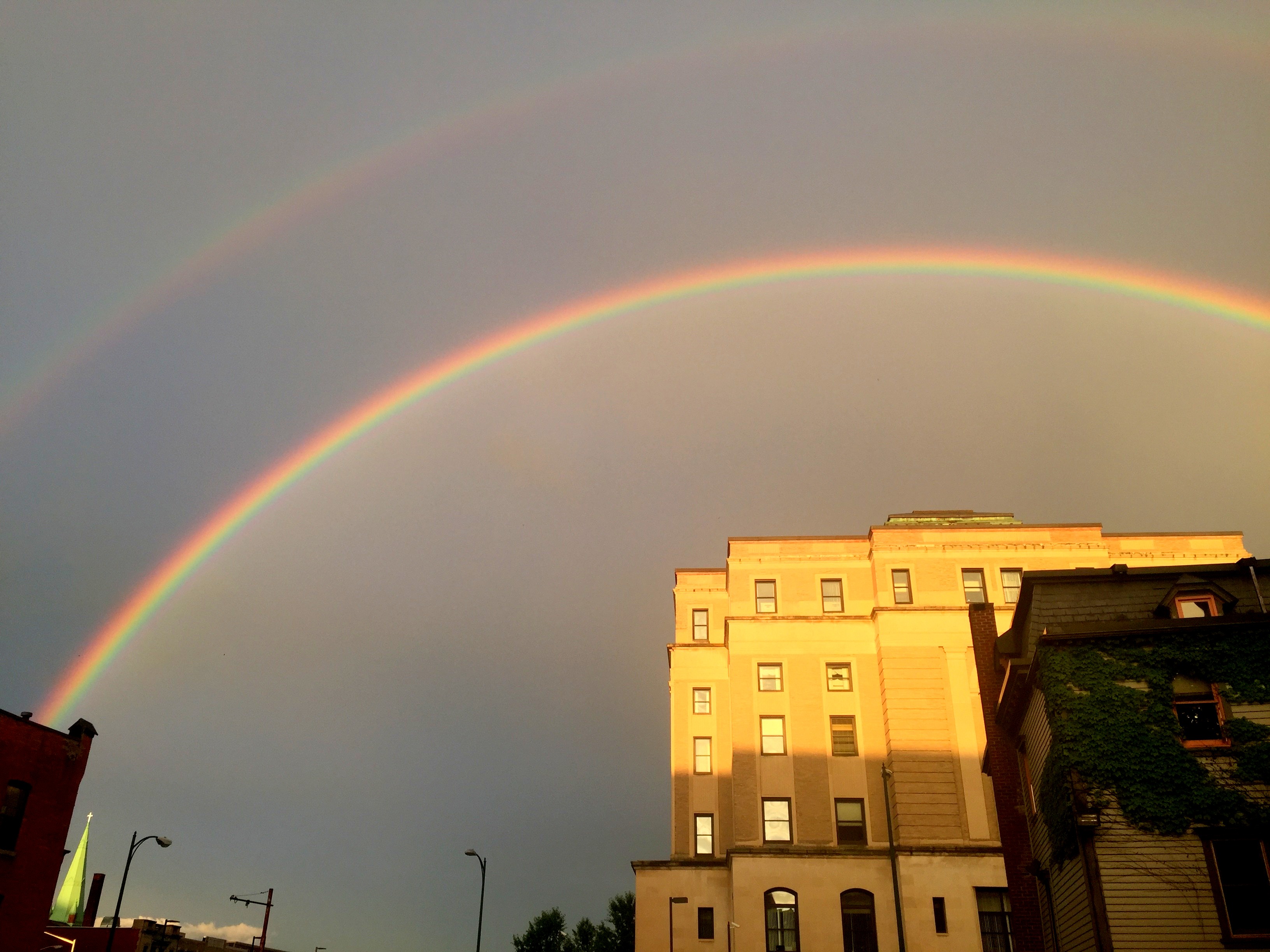 Following the storm we enjoyed a very bright rainbow in the east