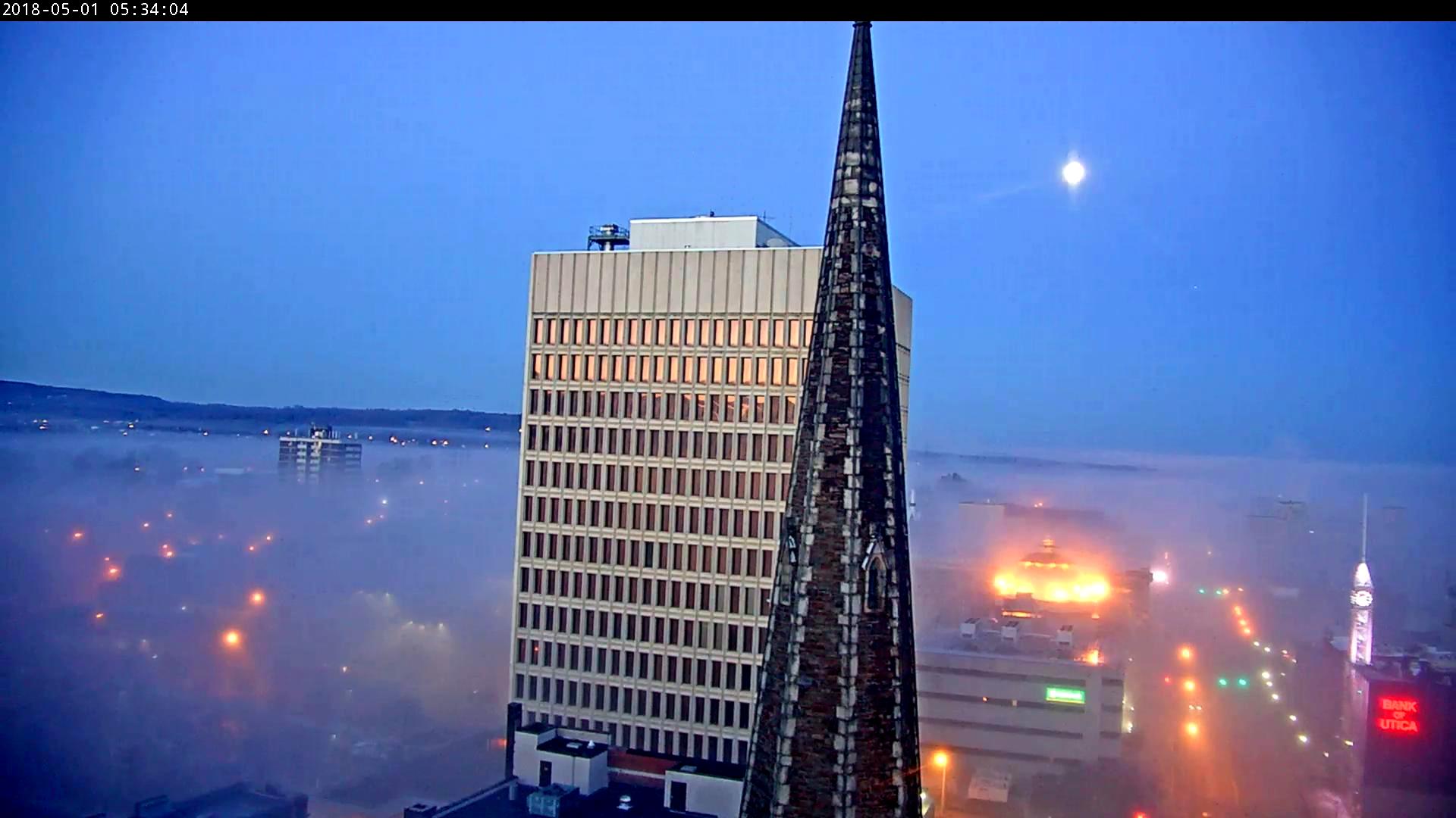 An unusually low fog blanketed the canyon this morning